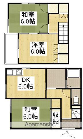 福塩線 備後本庄駅 徒歩25分 2階建 築26年(3SDK)の間取り写真
