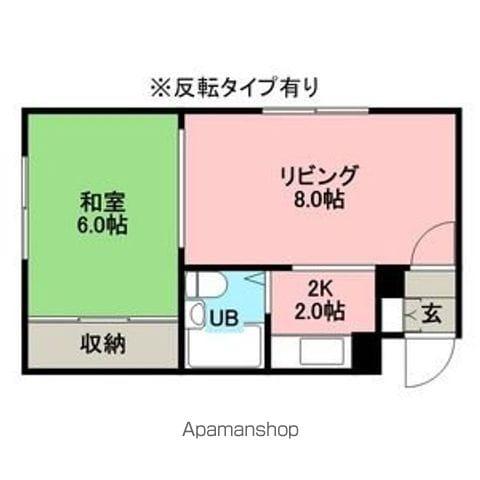 パークフロントYA(1LDK/2階)の間取り写真
