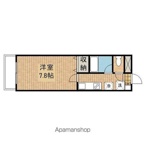 いとう仙(1K/4階)の間取り写真