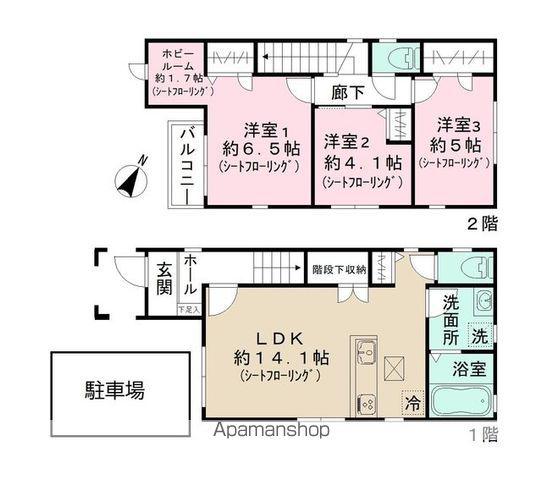 東葉高速鉄道 八千代緑が丘駅 徒歩10分 2階建 築3年(3LDK)の間取り写真