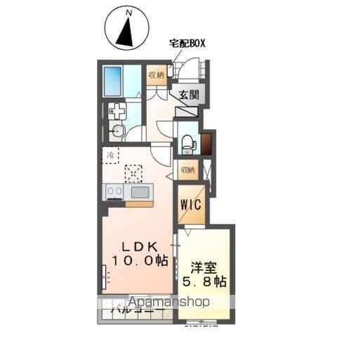 コンフィ(1LDK/1階)の間取り写真