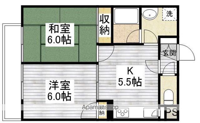 要ハイツ(2K/3階)の間取り写真