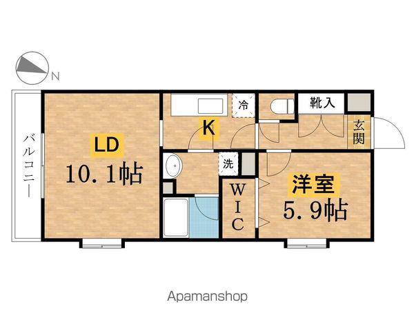 グランデージⅡ(1LDK/2階)の間取り写真