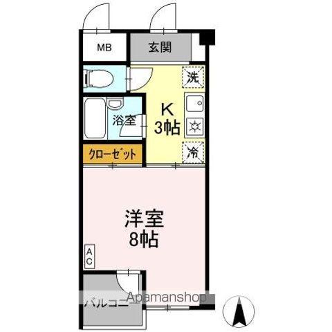 FIZZ(1K/1階)の間取り写真