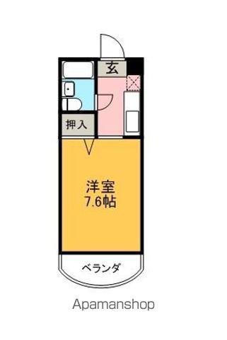 メゾン・ド・ジュネス(ワンルーム/3階)の間取り写真