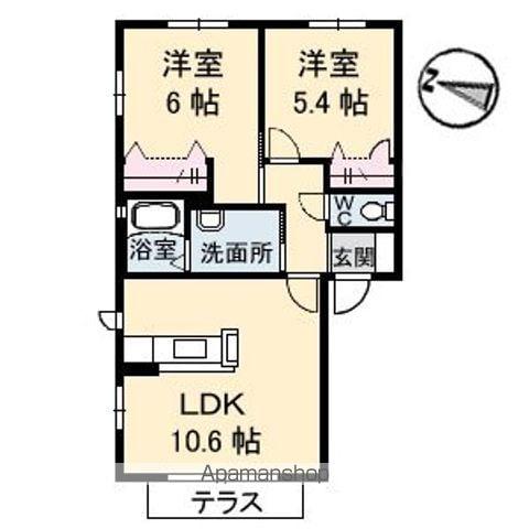 メゾンダイイチ(2LDK/1階)の間取り写真