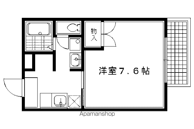 ラフィネ北白川II(1K/2階)の間取り写真