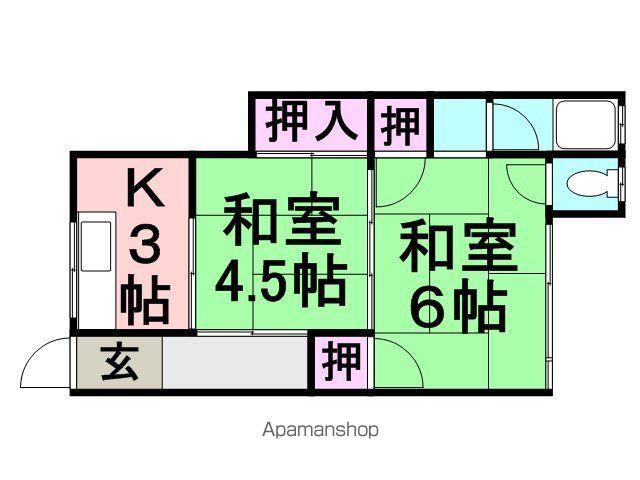 庄司文化(2K/1階)の間取り写真