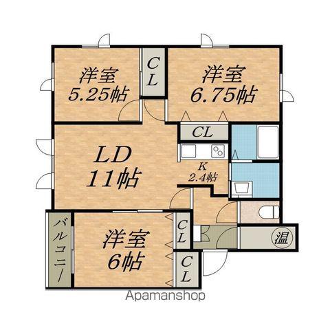コーポTCB(3LDK/1階)の間取り写真