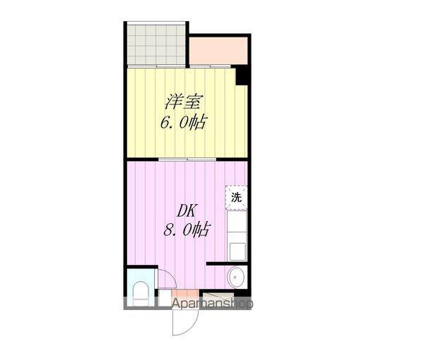 寿温泉マンション(1DK/4階)の間取り写真