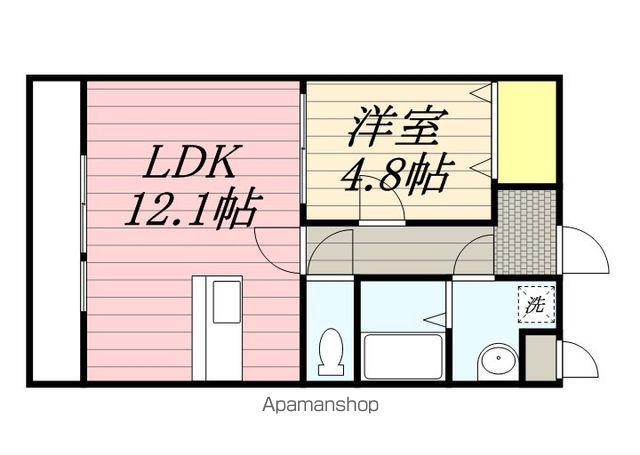 鹿児島本線 久留米駅 徒歩7分 5階建 築16年(1LDK/3階)の間取り写真