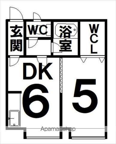 植原マンション(1DK/2階)の間取り写真