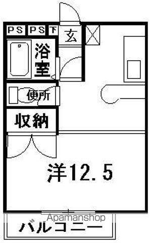 ラベンダーハイツ(ワンルーム/1階)の間取り写真