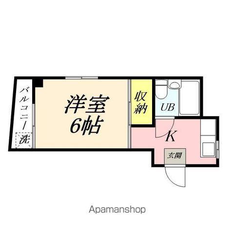 吉岡ビル Ⅰ(1K/3階)の間取り写真