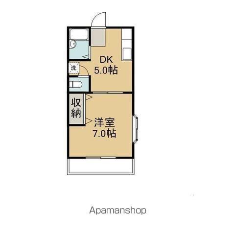 アップルハイツ(1DK/3階)の間取り写真