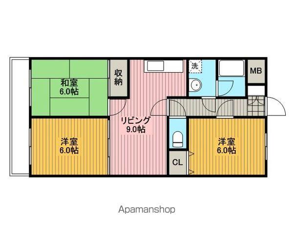 グレースピア弐番館(3DK/3階)の間取り写真