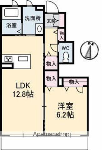 シャーメゾンドリーミオA(1LDK/1階)の間取り写真