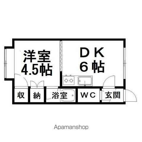 マーティンズハウス(1DK/2階)の間取り写真