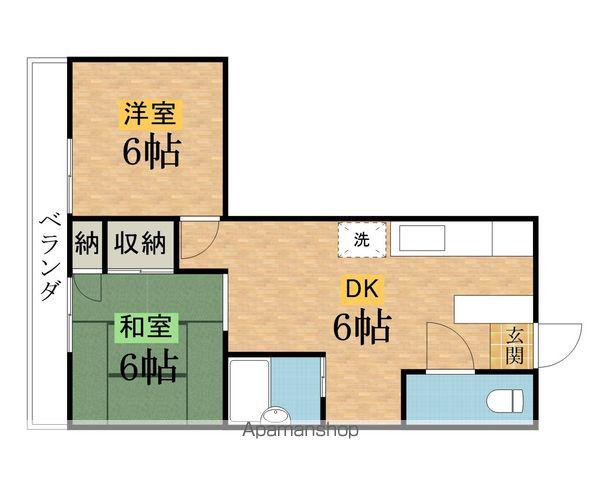 サンハイツ花の木(2DK/1階)の間取り写真