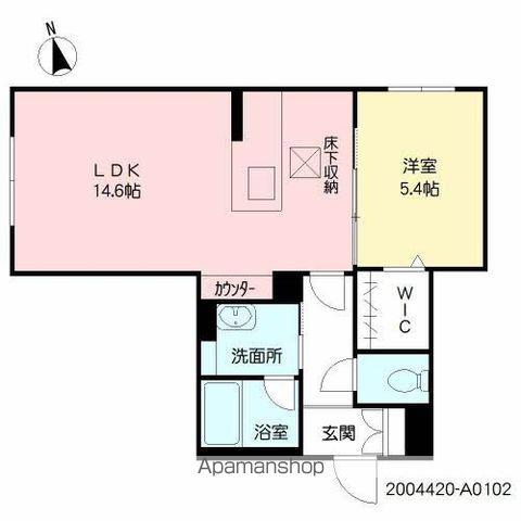 ベレオ南春日町(1LDK/1階)の間取り写真
