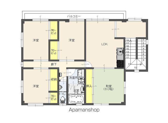 紀勢本線 印南駅 徒歩6分 3階建 築31年(4LDK)の間取り写真