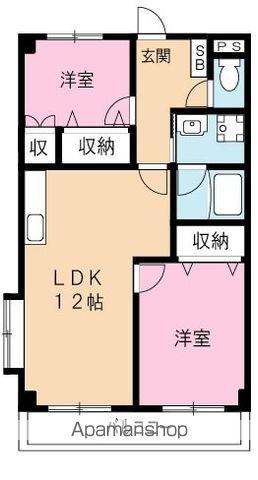 バードウェルマンション(2LDK/4階)の間取り写真
