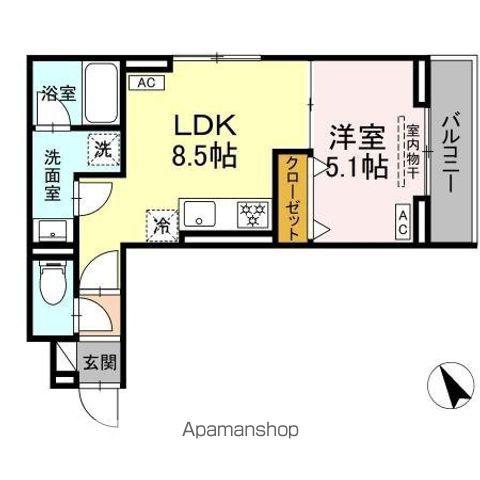セレスティア桜上水(1LDK/2階)の間取り写真