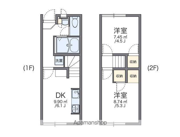 レオパレスヒロ(2DK/1階)の間取り写真