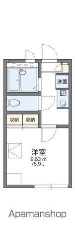 レオパレスリバーエイト(1K/1階)の間取り写真