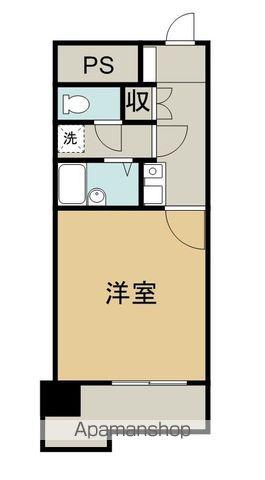 ベルトピア坂出Ⅱ(1K/4階)の間取り写真