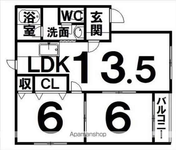 コート611(2LDK/2階)の間取り写真