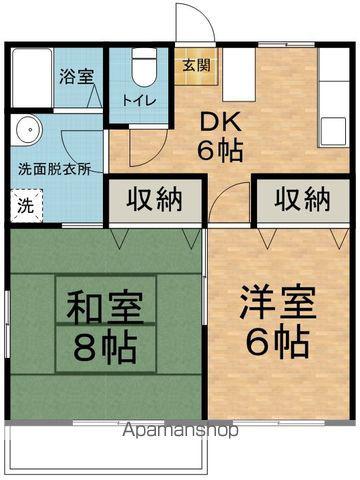 AHM555宮渕(2DK/2階)の間取り写真