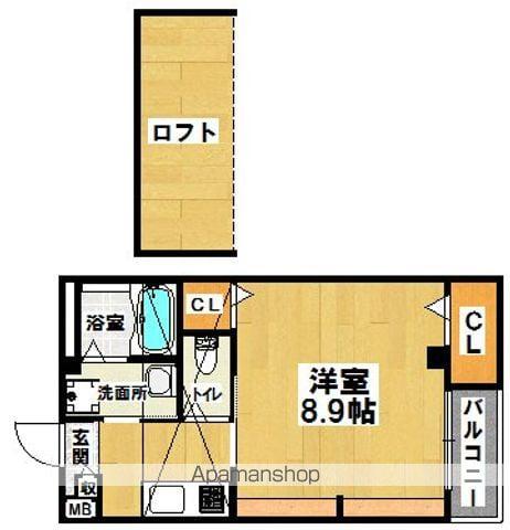 エヌエムキャラントサンク ノース(1K/4階)の間取り写真