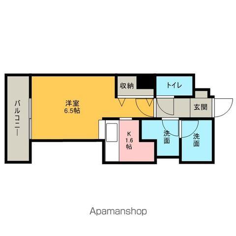 ビッグパレス北14条(1DK/11階)の間取り写真