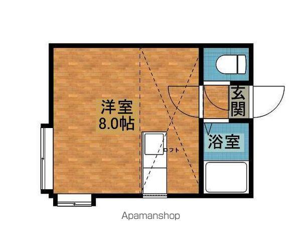 シンフォニー(ワンルーム/2階)の間取り写真