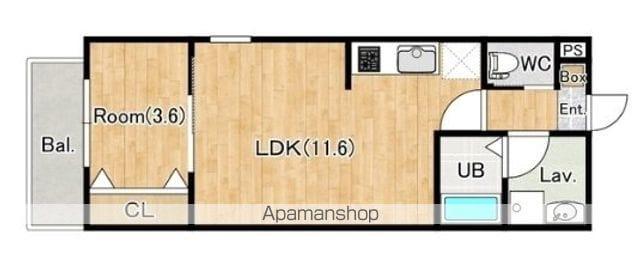 ジーメゾン千葉浜野プラージュ(1LDK/2階)の間取り写真