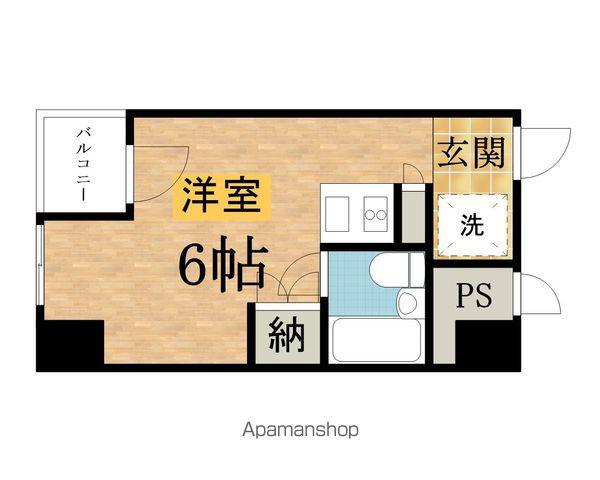 ウィルビラ ワン(ワンルーム/6階)の間取り写真