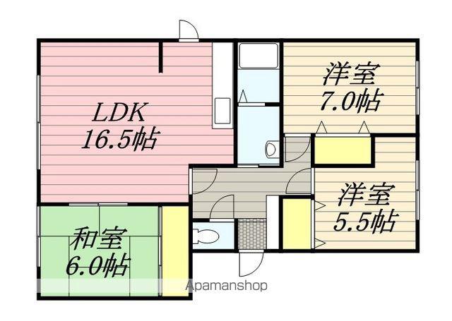 ハイツふじ(3LDK/2階)の間取り写真