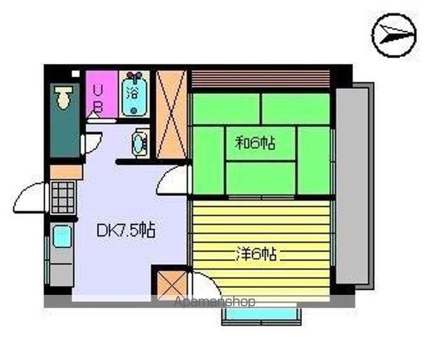 クレメント泉(2DK/3階)の間取り写真