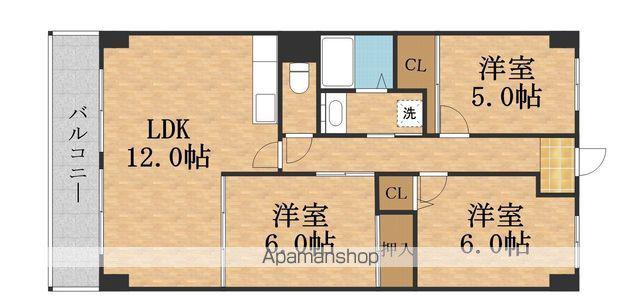 SUNFIRST京橋(3LDK/5階)の間取り写真