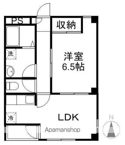 アパートメント松田南館(1LDK/3階)の間取り写真