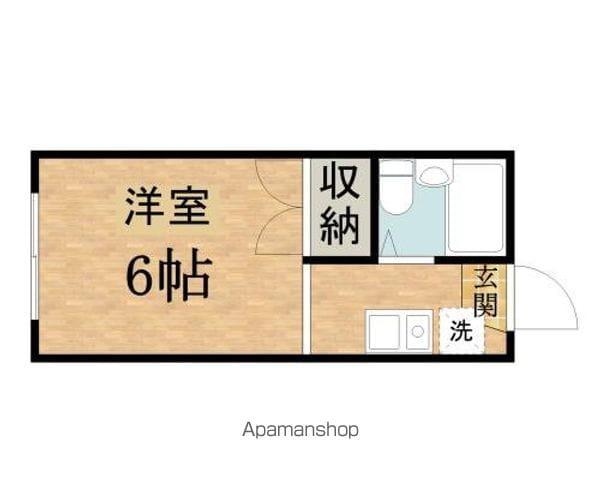 アパルトメントエスポワール(ワンルーム/1階)の間取り写真