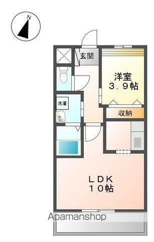 リアン オキダイ(1LDK/1階)の間取り写真