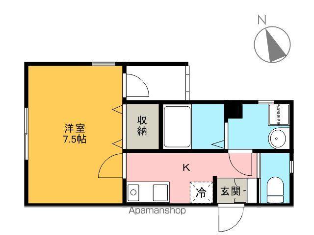 メゾンデール(1K/3階)の間取り写真