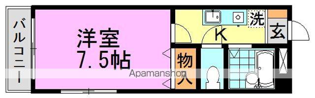 ハイツエム(1K/2階)の間取り写真