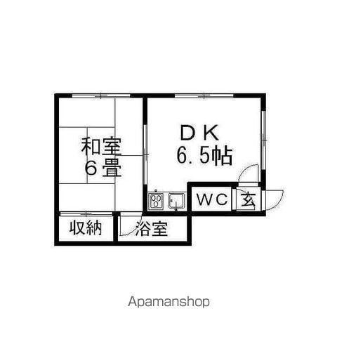 千寿マンション(1DK/1階)の間取り写真