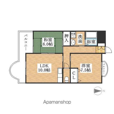 ブルージュ(2LDK/4階)の間取り写真