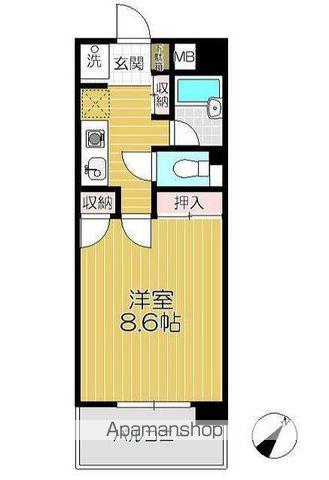 グリーンステージ(1K/1階)の間取り写真