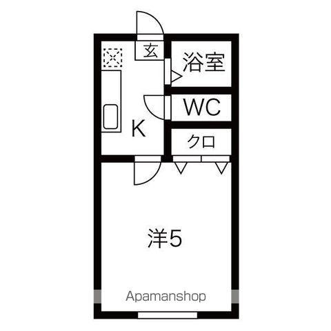 MAISON DE BOULEAU(1K/2階)の間取り写真