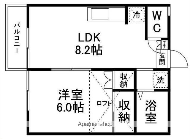 レオパレス大野田第4(1LDK/2階)の間取り写真
